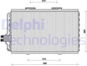 Delphi TSP0225062 - Конденсатор, кондиціонер autocars.com.ua