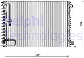 Delphi TSP0225076 - Конденсатор, кондиціонер autocars.com.ua