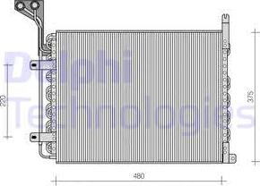 Delphi TSP0225082 - Конденсатор, кондиціонер autocars.com.ua