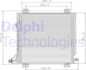 Delphi TSP0225088 - Конденсатор, кондиціонер autocars.com.ua