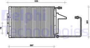 Delphi TSP0225098 - Конденсатор, кондиціонер autocars.com.ua
