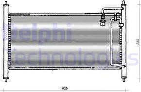 Delphi TSP0225129 - Конденсатор, кондиціонер autocars.com.ua