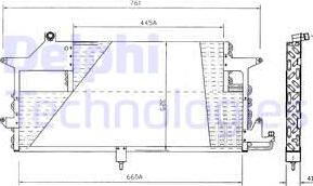 Delphi TSP0225144 - Конденсатор, кондиціонер autocars.com.ua