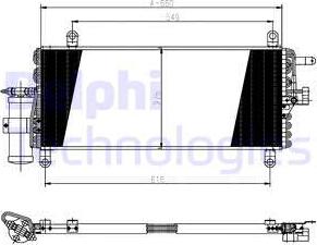 Delphi TSP0225147 - Конденсатор, кондиціонер autocars.com.ua