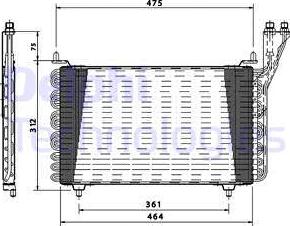 Delphi TSP0225158 - Конденсатор, кондиціонер autocars.com.ua
