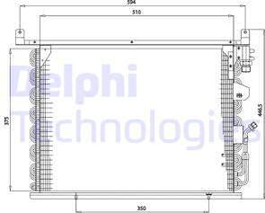 Delphi TSP0225172 - Конденсатор, кондиціонер autocars.com.ua