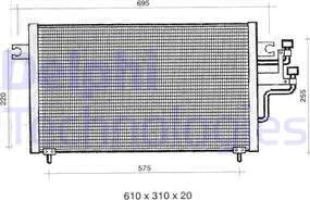 Delphi TSP0225334 - Конденсатор, кондиціонер autocars.com.ua