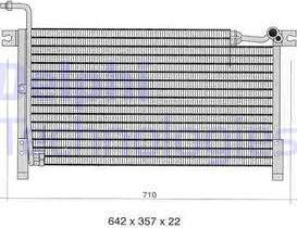 Delphi TSP0225347 - Конденсатор, кондиціонер autocars.com.ua