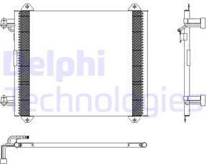 Delphi TSP0225407 - Конденсатор, кондиціонер autocars.com.ua