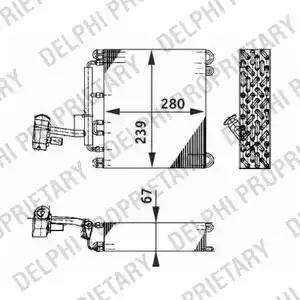 Delphi TSP0525185 - Випарник, кондиціонер autocars.com.ua