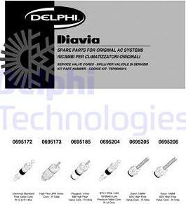Delphi TSP0695015 - Ремонтный комплект, кондиционер avtokuzovplus.com.ua