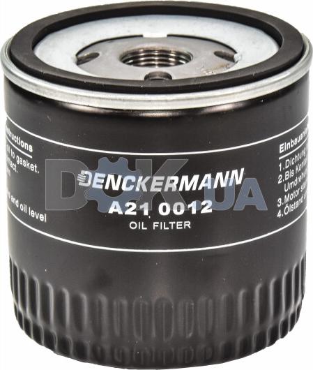 Denckermann A210012-S - Фільтр масляний FORD FOCUS 1.8 TDCI 98-04 без упаков. вир-во DENCKERMANN autocars.com.ua