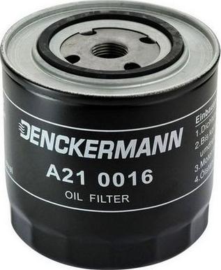 Denckermann A210016 - Фільтр масляний двигуна VW T4 1.9 D 90-03. AUDI 100 2.0-2.4 D 82-94 вир-во DENCKERMANN autocars.com.ua