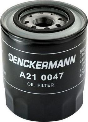 Denckermann A210047 - Фільтр масляний MITSUBISHI DIESEL 86-. HYUNDAI H100 2.5D 94- вир-во DENCKERMANN autocars.com.ua