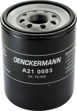Denckermann A210083 - Масляний фільтр autocars.com.ua