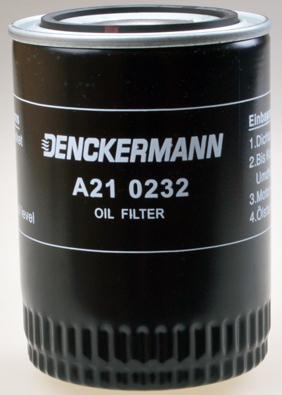 Denckermann A210232 - Масляний фільтр autocars.com.ua