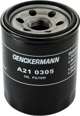 Denckermann A210305 - Масляний фільтр autocars.com.ua