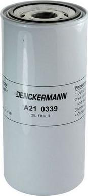Denckermann A210339 - Масляний фільтр autocars.com.ua