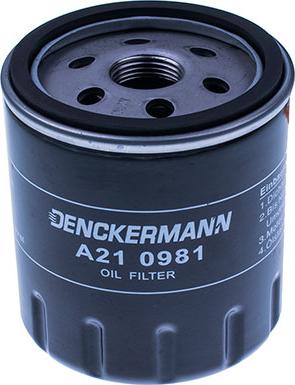 Denckermann A210981 - Фільтр масляний FORD FOCUS III. KUGA II 2.0 TDCI 14- вир-во DENCKERMANN autocars.com.ua