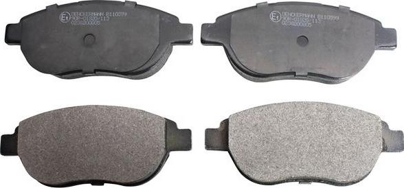 Denckermann B110599 - Гальмівні колодки, дискові гальма autocars.com.ua