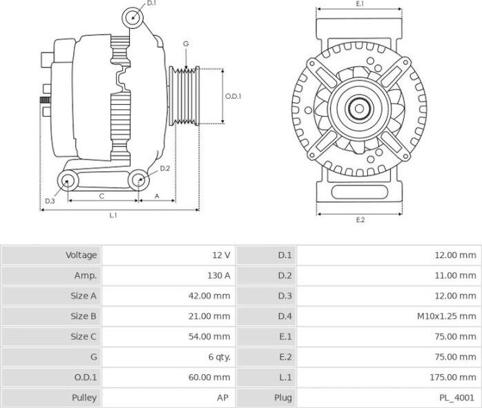 Denso 104210-2450 - Генератор autocars.com.ua