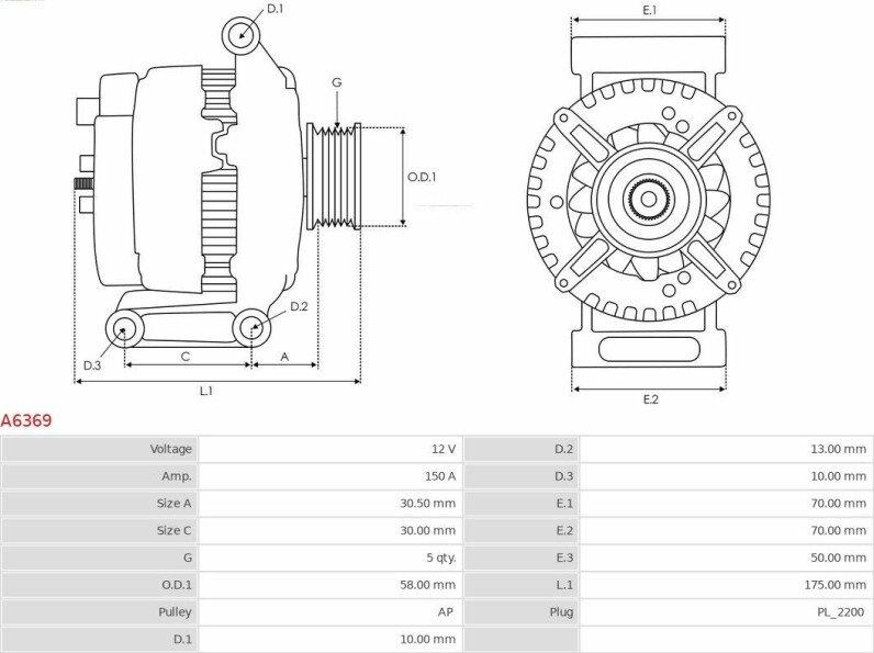 Denso 104210-3260 - Генератор autocars.com.ua