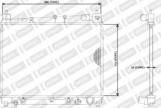 Denso 221-3110 - Радіатор, охолодження двигуна autocars.com.ua