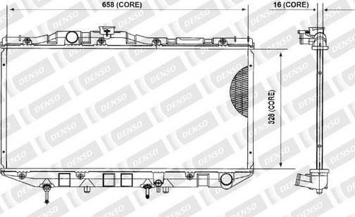 Denso 221-3129 - Радіатор, охолодження двигуна autocars.com.ua