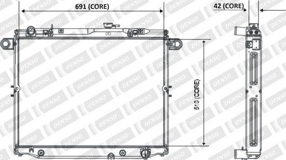 Denso 221-3152 - Радіатор, охолодження двигуна autocars.com.ua