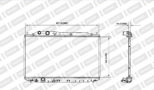 Denso 221-3233 - Радіатор, охолодження двигуна autocars.com.ua