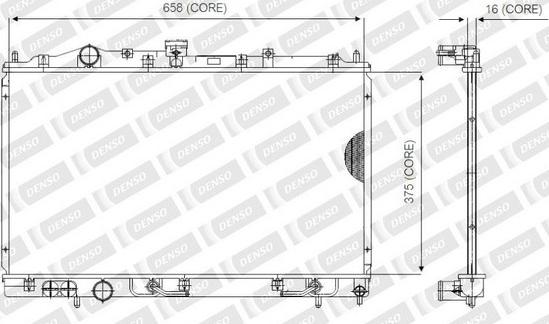 Denso 221-3304 - Радіатор, охолодження двигуна autocars.com.ua