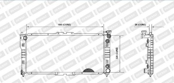 Denso 221-3500 - Радиатор, охлаждение двигателя avtokuzovplus.com.ua