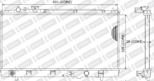 Denso 221-3506 - Радіатор, охолодження двигуна autocars.com.ua