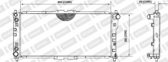 Denso 221-9182 - Радіатор, охолодження двигуна autocars.com.ua