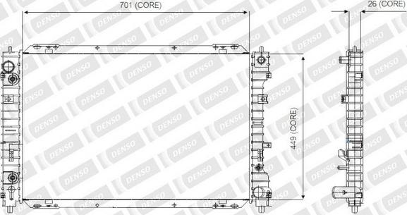 Denso A221-A321 - Радиатор, охлаждение двигателя autodnr.net