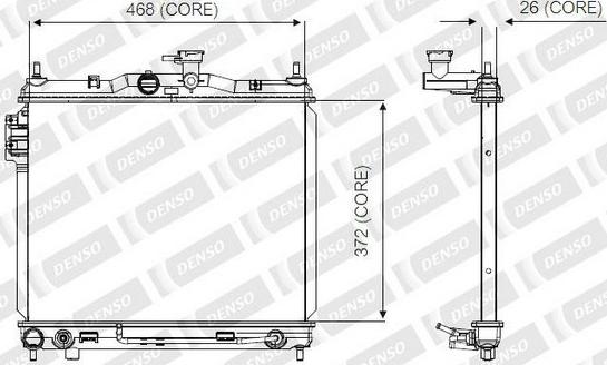 Denso A221-A326 - Радиатор, охлаждение двигателя avtokuzovplus.com.ua