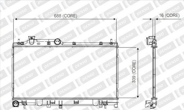 Denso A221-A336 - Радіатор, охолодження двигуна autocars.com.ua