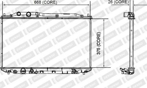 Denso A221-A374 - Радиатор, охлаждение двигателя autodnr.net