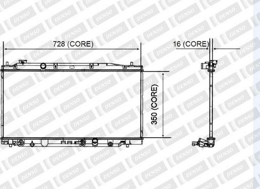 Denso A221-A375 - Радіатор, охолодження двигуна autocars.com.ua