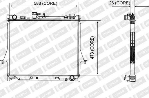 Denso A221-A377 - Радіатор, охолодження двигуна autocars.com.ua