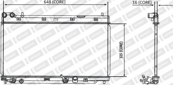 Denso A221-A381 - Радіатор, охолодження двигуна autocars.com.ua