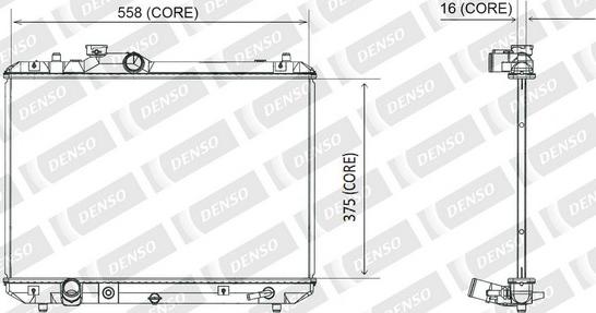 Denso A221-A384 - Радіатор, охолодження двигуна autocars.com.ua