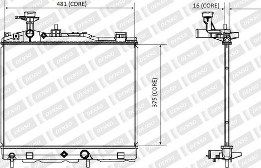 Denso A221-A399 - Радіатор, охолодження двигуна autocars.com.ua