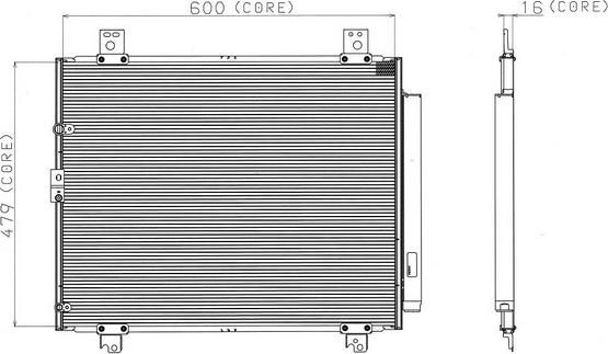 Denso A477-A351 - Конденсатор, кондиціонер autocars.com.ua