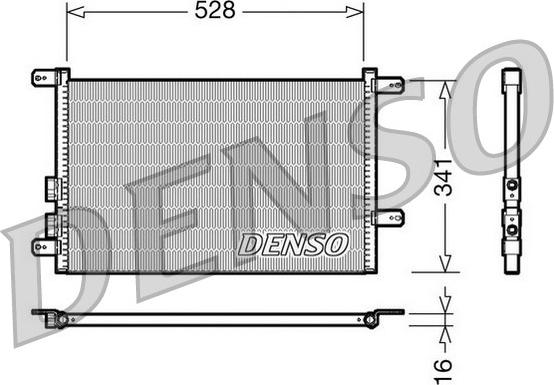 Denso DCN01003 - Конденсатор, кондиціонер autocars.com.ua