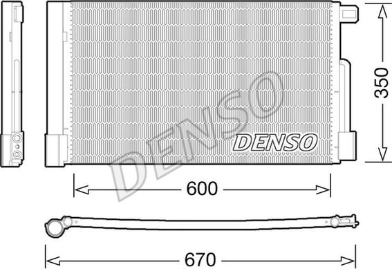 Denso DCN01004 - Конденсатор, кондиціонер autocars.com.ua
