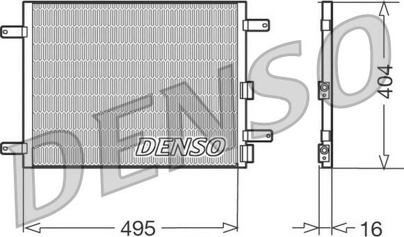 Denso DCN01023 - Конденсатор, кондиціонер autocars.com.ua