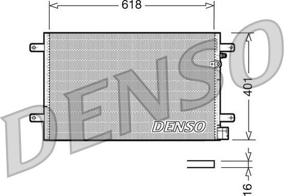 Denso DCN02006 - Конденсатор, кондиціонер autocars.com.ua
