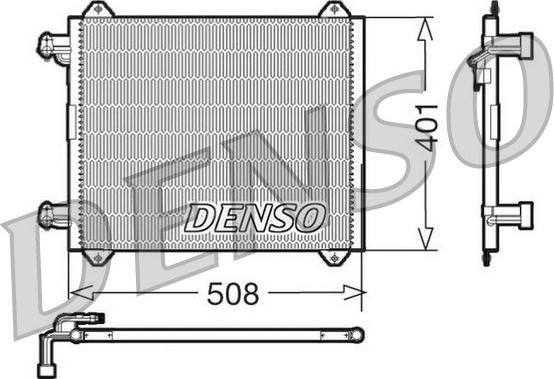 Denso DCN02009 - Конденсатор, кондиціонер autocars.com.ua