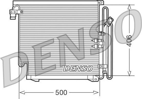 Denso DCN02010 - Конденсатор, кондиціонер autocars.com.ua